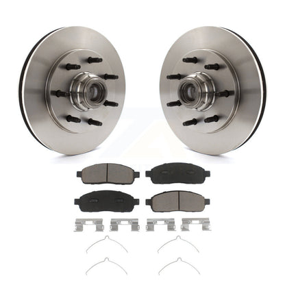 Disc Brake Rotors Hub Assembly And Ceramic Pad Front Kit For 2004 Ford F-150 RWD