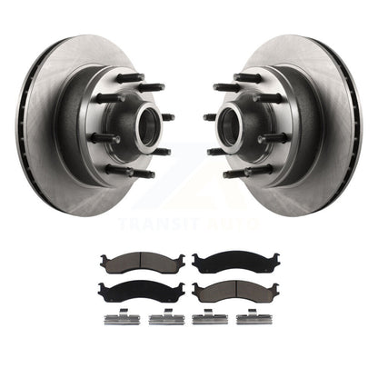 Brake Rotor Ceramic Pad Front Kit For Ford E-350 Super Duty E-250 Econoline Club