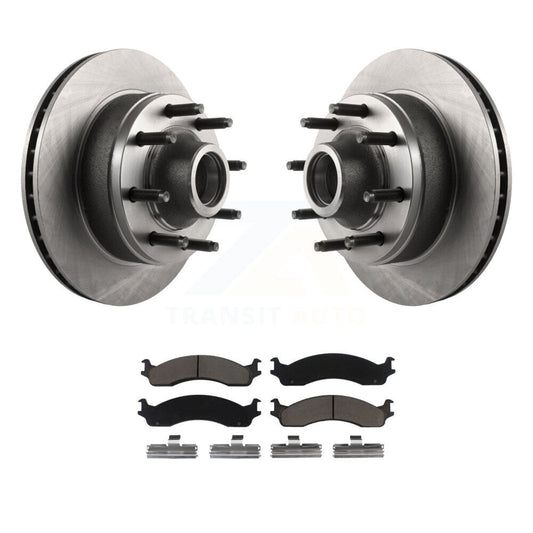 Brake Rotor Ceramic Pad Front Kit For Ford E-350 Super Duty E-250 Econoline Club