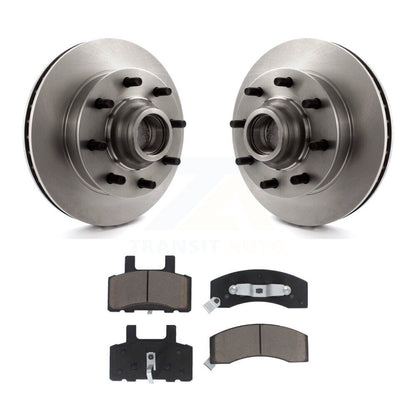 Brake Rotor Hub Ceramic Pad Front Kit For Chevrolet GMC C2500 Express 3500 Tahoe