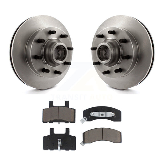 Brake Rotor Hub Ceramic Pad Front Kit For Chevrolet GMC C2500 Express 3500 Tahoe