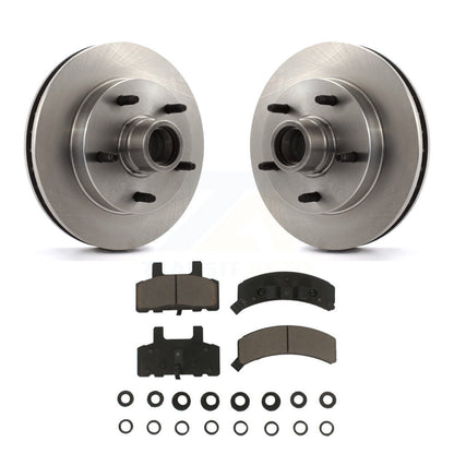 Disc Brake Rotors Hub And Ceramic Pad Front Kit For 1994-1999 Dodge Ram 1500 RWD