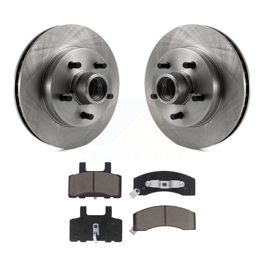 Disc Brake Rotors Hub & Ceramic Pad Front Kit For Chevrolet Tahoe C1500 Suburban