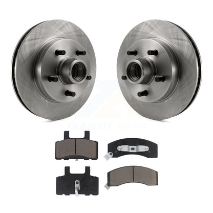 Disc Brake Rotors Hub & Ceramic Pad Front Kit For Chevrolet Tahoe C1500 Suburban