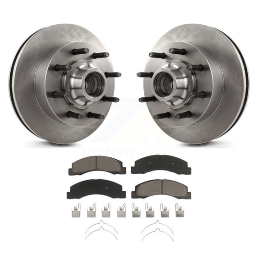 Disc Brake Rotor Ceramic Pad Front Kit For Ford F-350 Super Duty F-250 Excursion