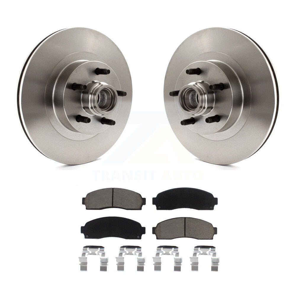 Disc Brake Rotors Hub And Ceramic Pad Front Kit For Ford Explorer Sport Trac RWD