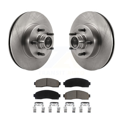 Disc Brake Rotors Hub And Ceramic Pads Front Kit For 2010-2011 Ford Ranger RWD