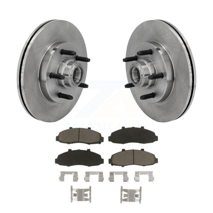 Disc Brake Rotors Hub And Ceramic Pads Front Kit For 2002-2003 Lincoln Blackwood