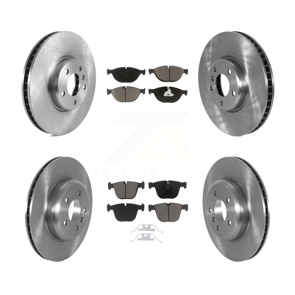 Brake Rotor Ceramic Pad Front Rear Kit (6Pc) For BMW 535i GT xDrive 740Li 740i 7