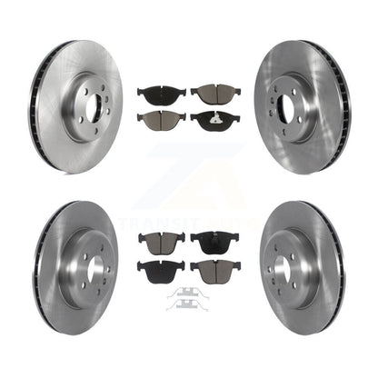 Brake Rotor Ceramic Pad Front Rear Kit (6Pc) For BMW 535i GT xDrive 740Li 740i 7