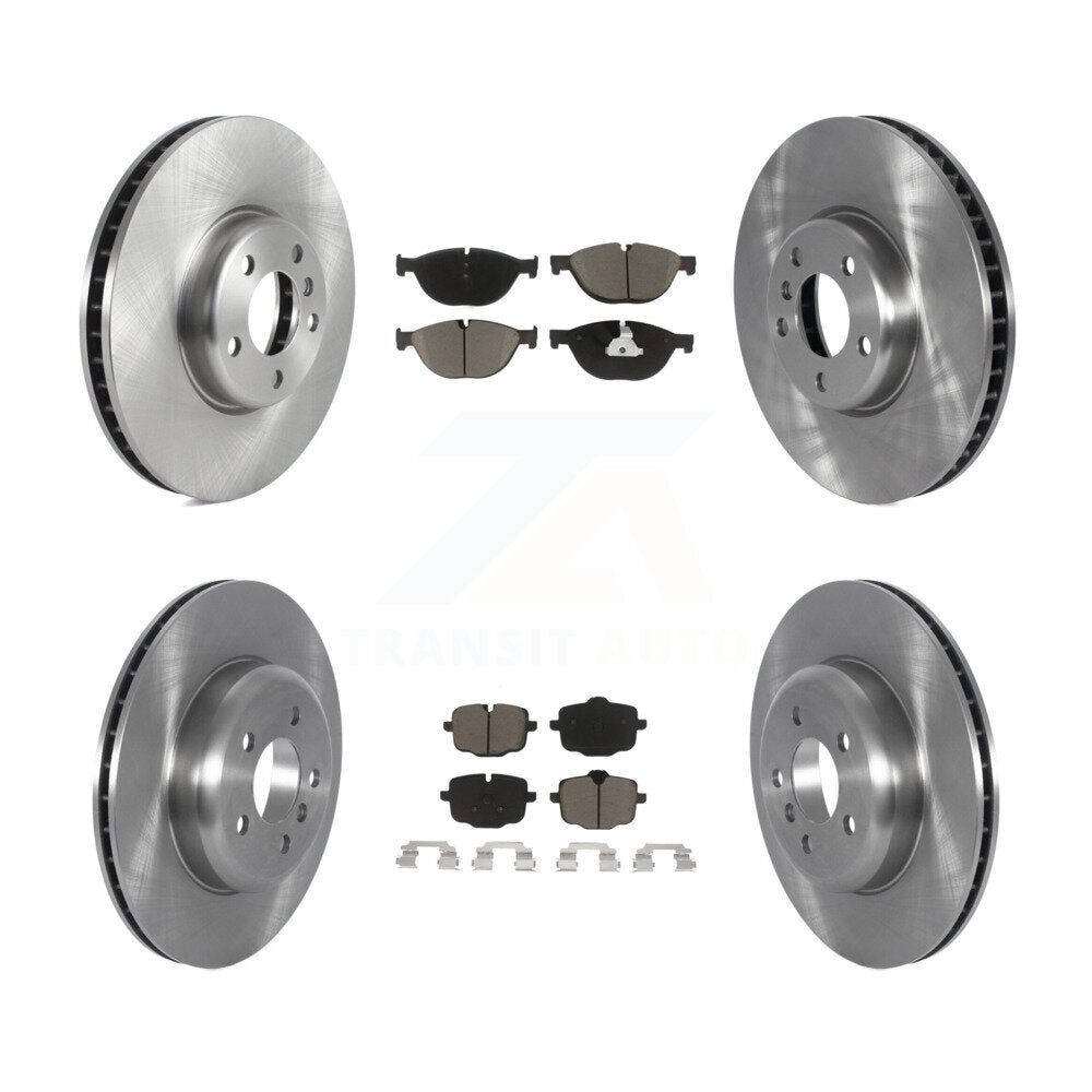Brake Rotor Ceramic Pad Front Rear Kit (6Pc) For BMW 550i xDrive 650i Gran Coupe