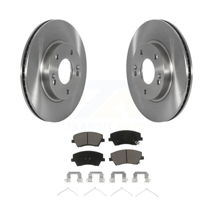 Disc Brake Rotors And Ceramic Pad Front Kit For 2017-2022 Hyundai Ioniq Kia Niro