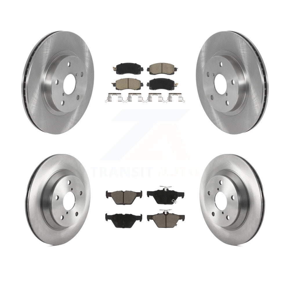 Disc Brake Rotors And Ceramic Pads Front Rear Kit For Subaru Forester