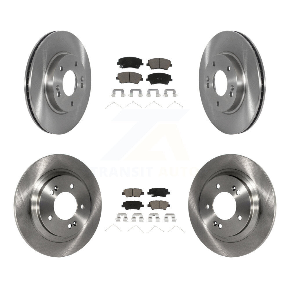 Disc Brake Rotors And Ceramic Pads Front Rear Kit For Hyundai Ioniq Kia Niro