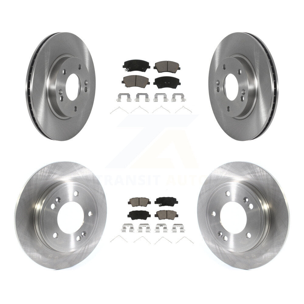 Disc Brake Rotors And Ceramic Pads Front Rear Kit For Hyundai Ioniq Kia Niro