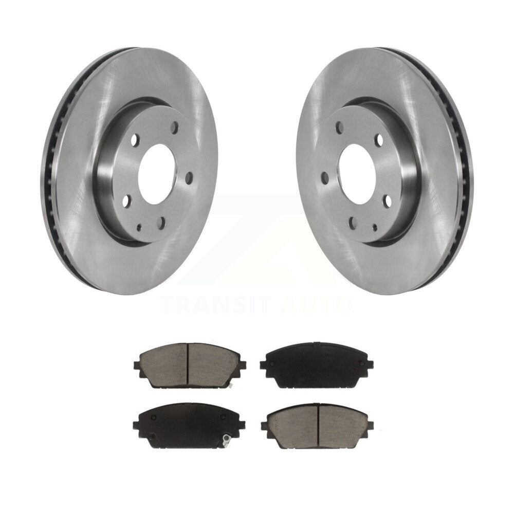 Disc Brake Rotors And Ceramic Pads Front Kit For Mazda 3 Sport FWD