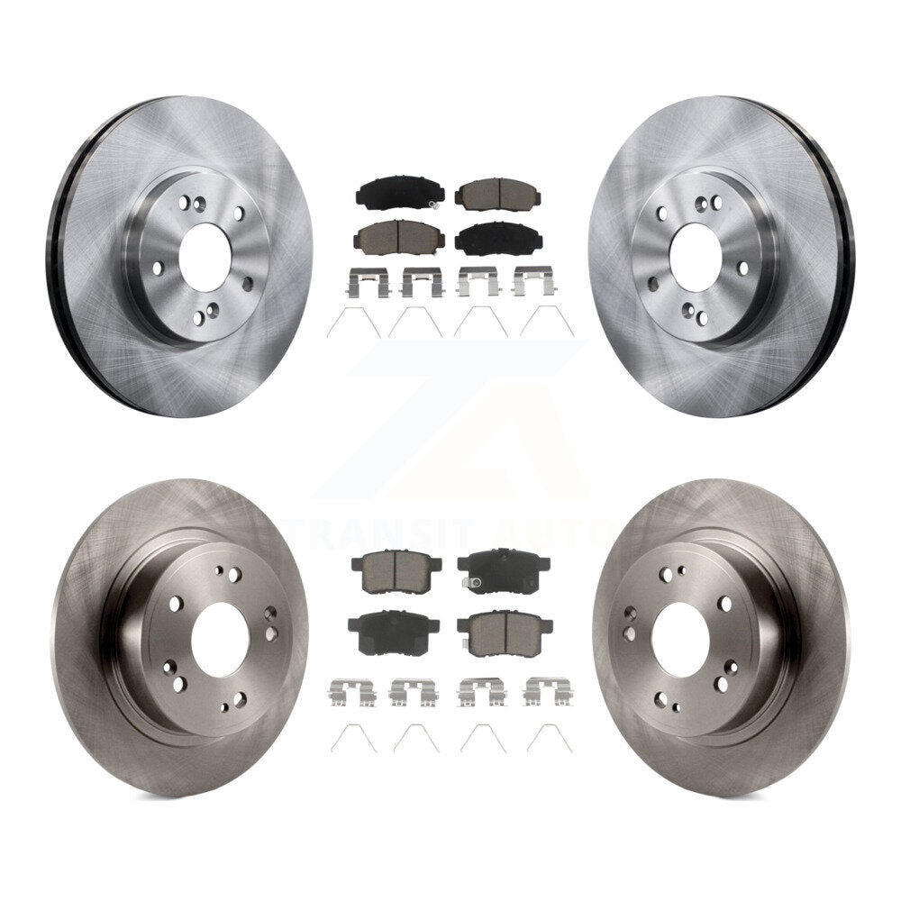 Disc Brake Rotors And Ceramic Pads Front Rear Kit For Honda Accord Acura TSX