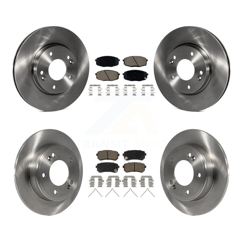 Disc Brake Rotors And Ceramic Pads Front Rear Kit For Hyundai Kona Kia Seltos
