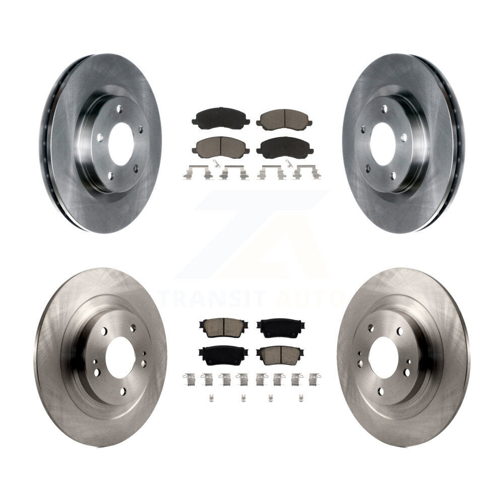 Disc Brake Rotors And Ceramic Pads Front Rear Kit For Mitsubishi Outlander