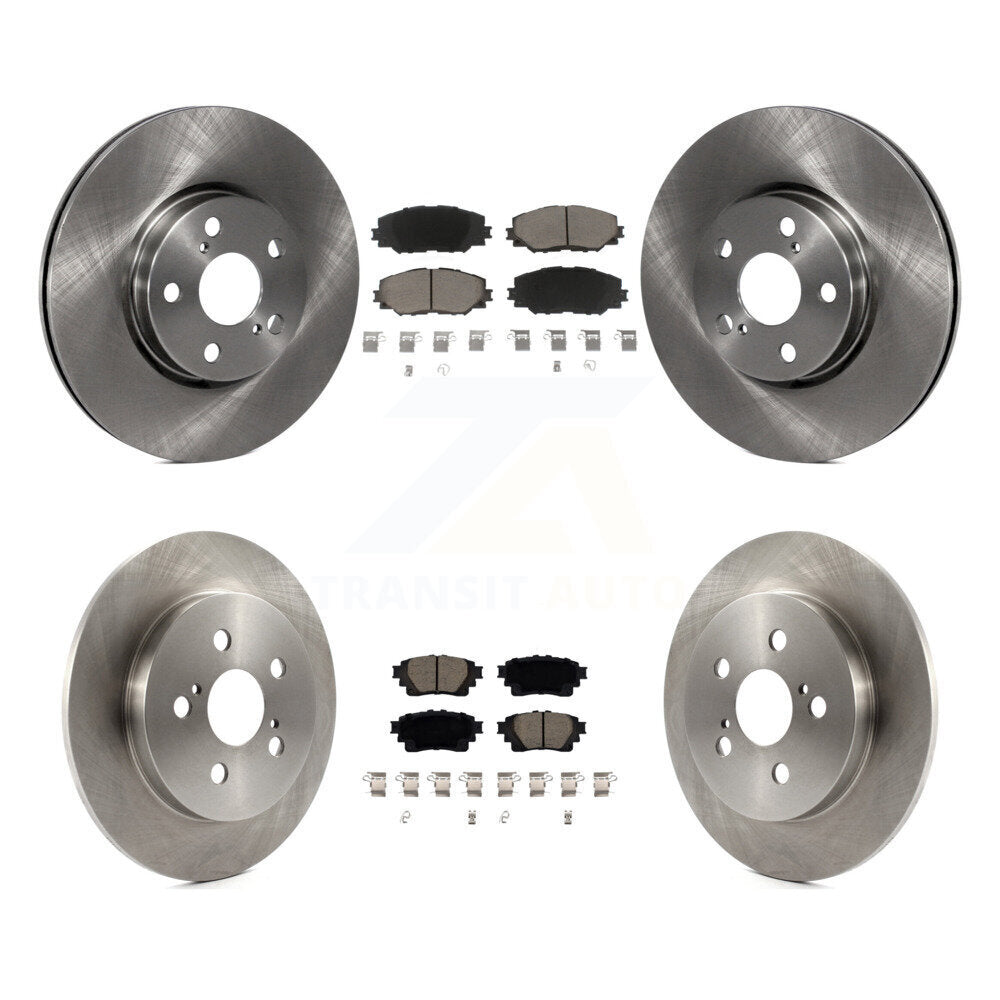 Disc Brake Rotors And Ceramic Pads Front Rear Kit For 2019 Toyota Corolla 1.8L