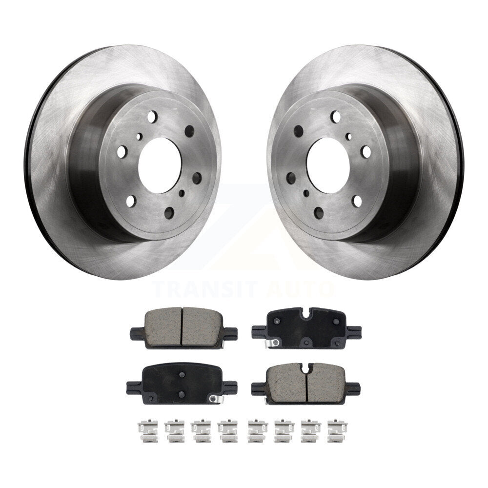 Brake Rotor & Ceramic Pad Rear Kit For GMC Sierra 1500 With Manual Parking