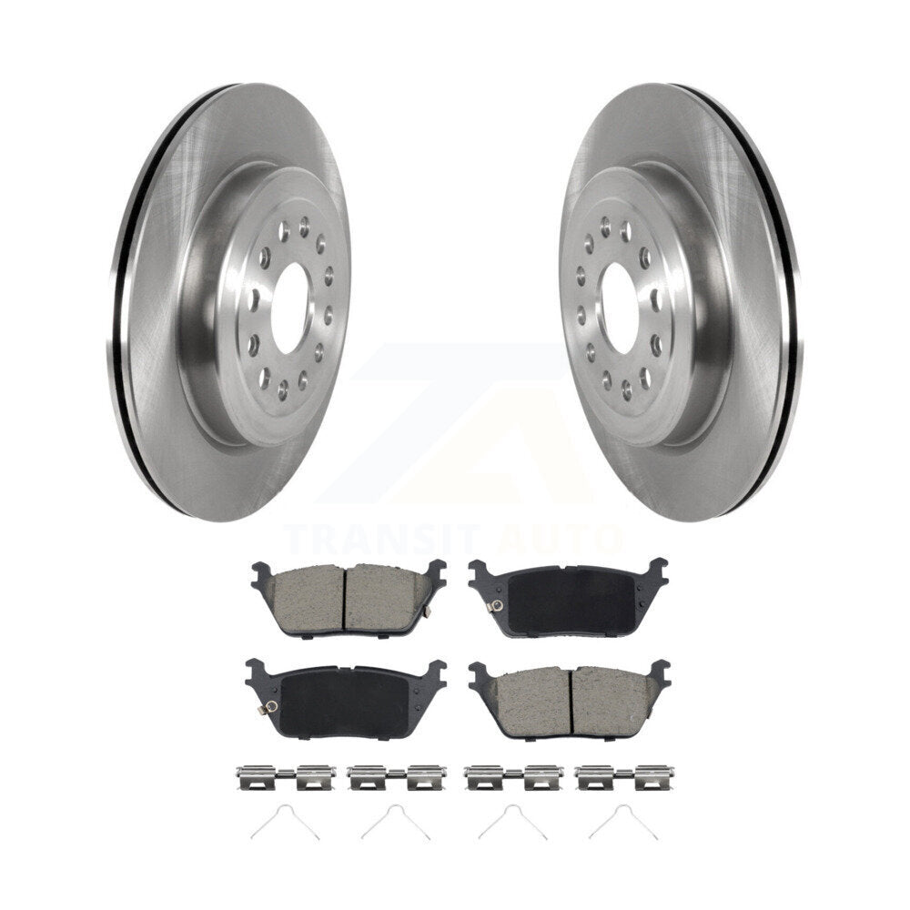 Disc Brake Rotors And Ceramic Pads Rear Kit For Ram 1500