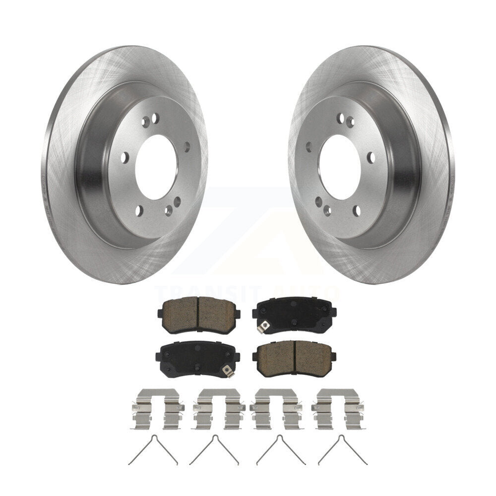 Disc Brake Rotors And Ceramic Pads Rear Kit For Hyundai Kona