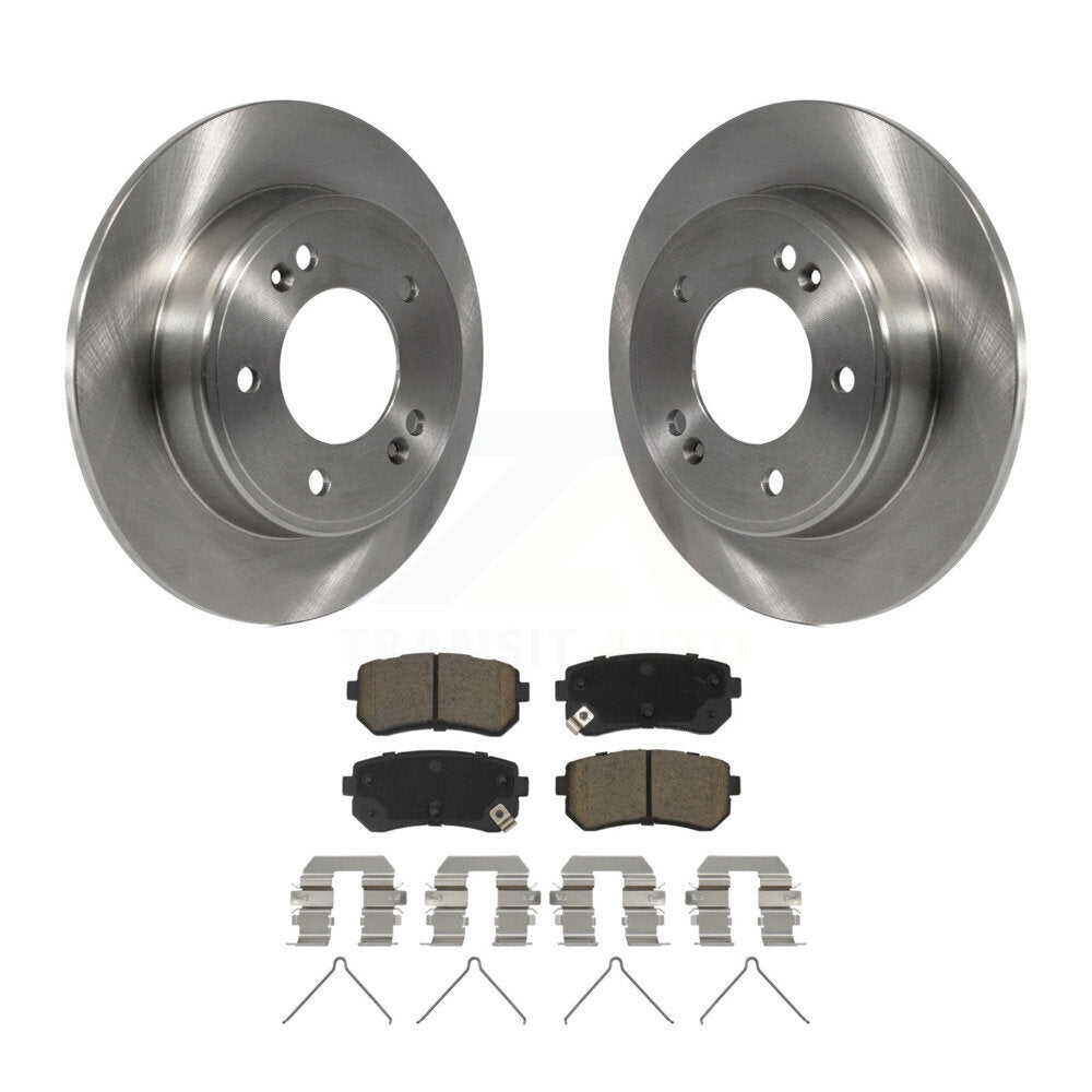 Disc Brake Rotors And Ceramic Pads Rear Kit For Hyundai Kona Kia Seltos