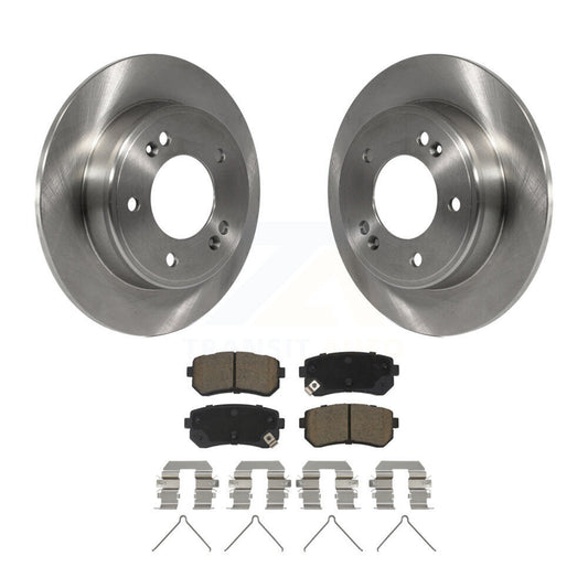 Disc Brake Rotors And Ceramic Pads Rear Kit For Hyundai Kona Kia Seltos