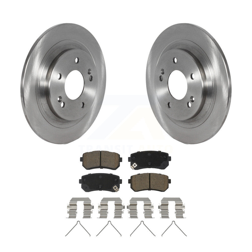 Disc Brake Rotors And Ceramic Pads Rear Kit For Hyundai Kona Kia Seltos