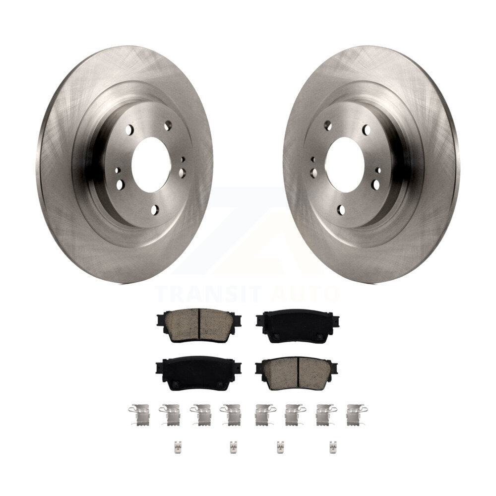 Brake Rotor And Ceramic Pad Rear Kit For Mitsubishi Outlander Eclipse Cross PHEV