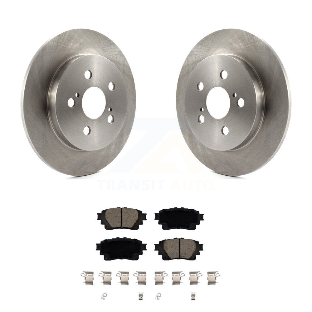 Brake Rotors Ceramic Pad Rear Kit For Toyota Corolla With Electric Parking