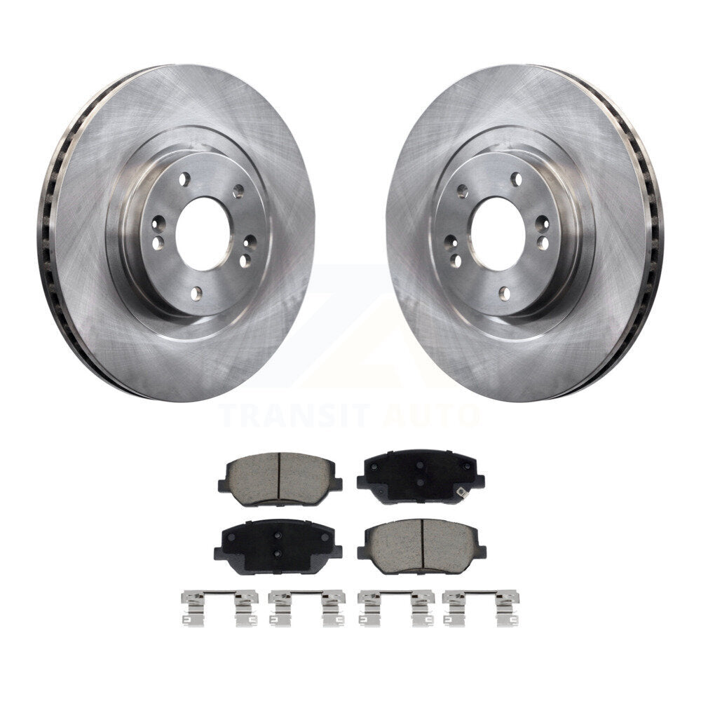 Disc Brake Rotors And Ceramic Pads Front Kit For 2019-2020 Hyundai Santa Fe