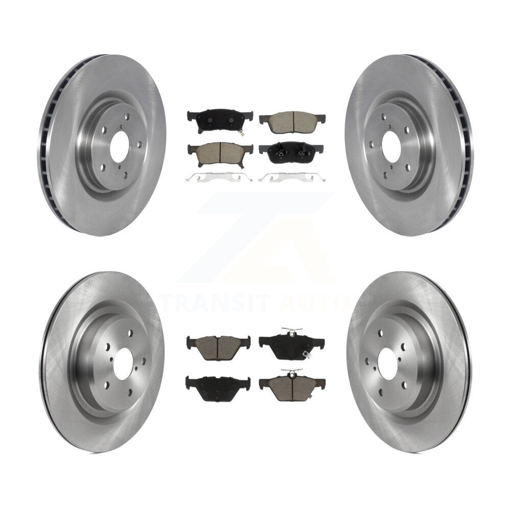 Disc Brake Rotors And Ceramic Pads Front Rear Kit For 2019-2024 Subaru Ascent