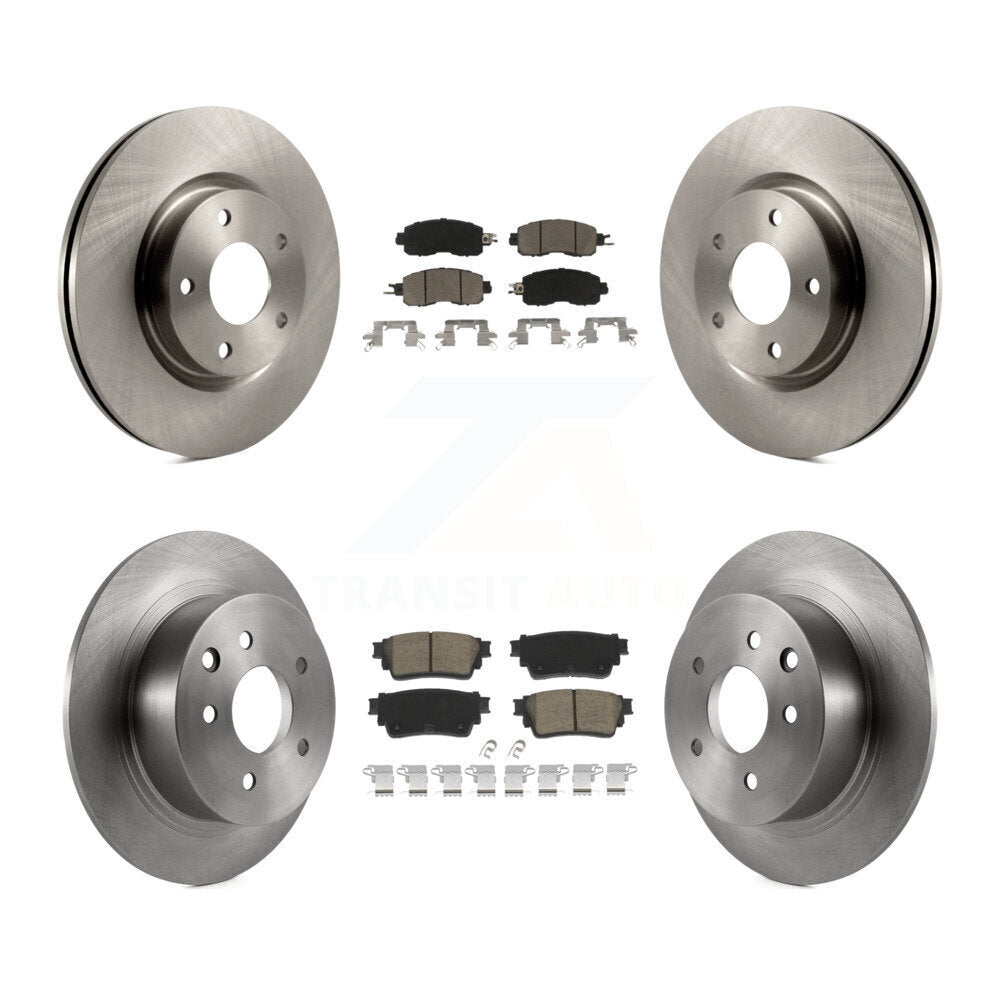 Disc Brake Rotors And Ceramic Pad Front Rear Kit For 2019-2020 Nissan Altima AWD