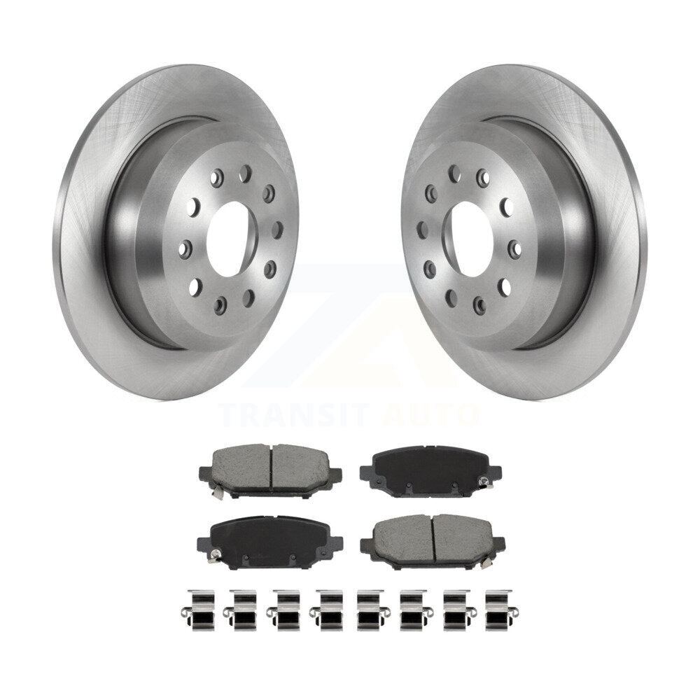 Disc Brake Rotors And Ceramic Pads Rear Kit For 2018-2020 Jeep Wrangler Sport