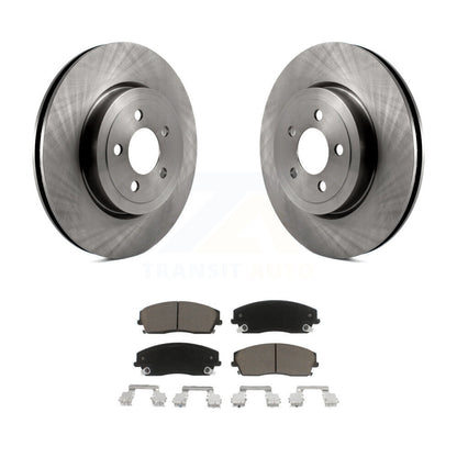 Disc Brake Rotor Ceramic Pad Front Kit For 2015-2018 Dodge Charger RWD with 3.6L