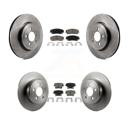 Brake Rotor Ceramic Pad Front Rear Kit For 2015-2018 Dodge Charger RWD with 3.6L