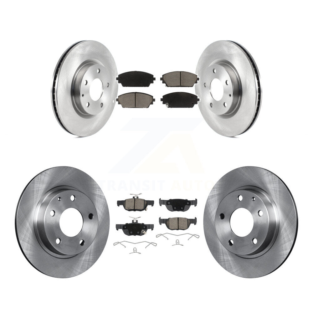 Disc Brake Rotors And Ceramic Pads Front Rear Kit For Mazda 3 Sport AWD