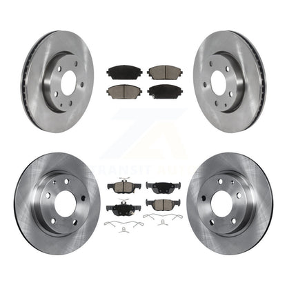 Disc Brake Rotors And Ceramic Pads Front Rear Kit For Mazda 3 Sport FWD