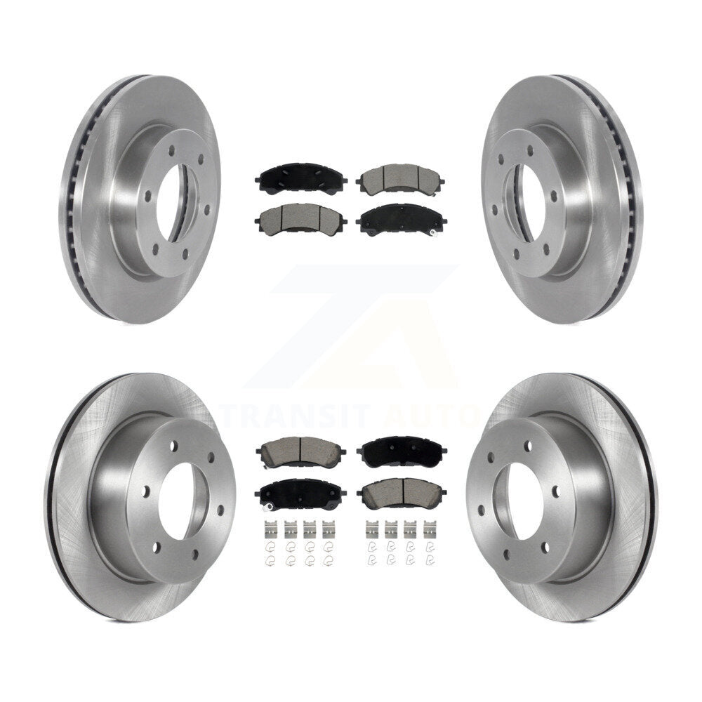 Disc Brake Rotors And Ceramic Pads Front Rear Kit For 2019-2023 Ford Ranger
