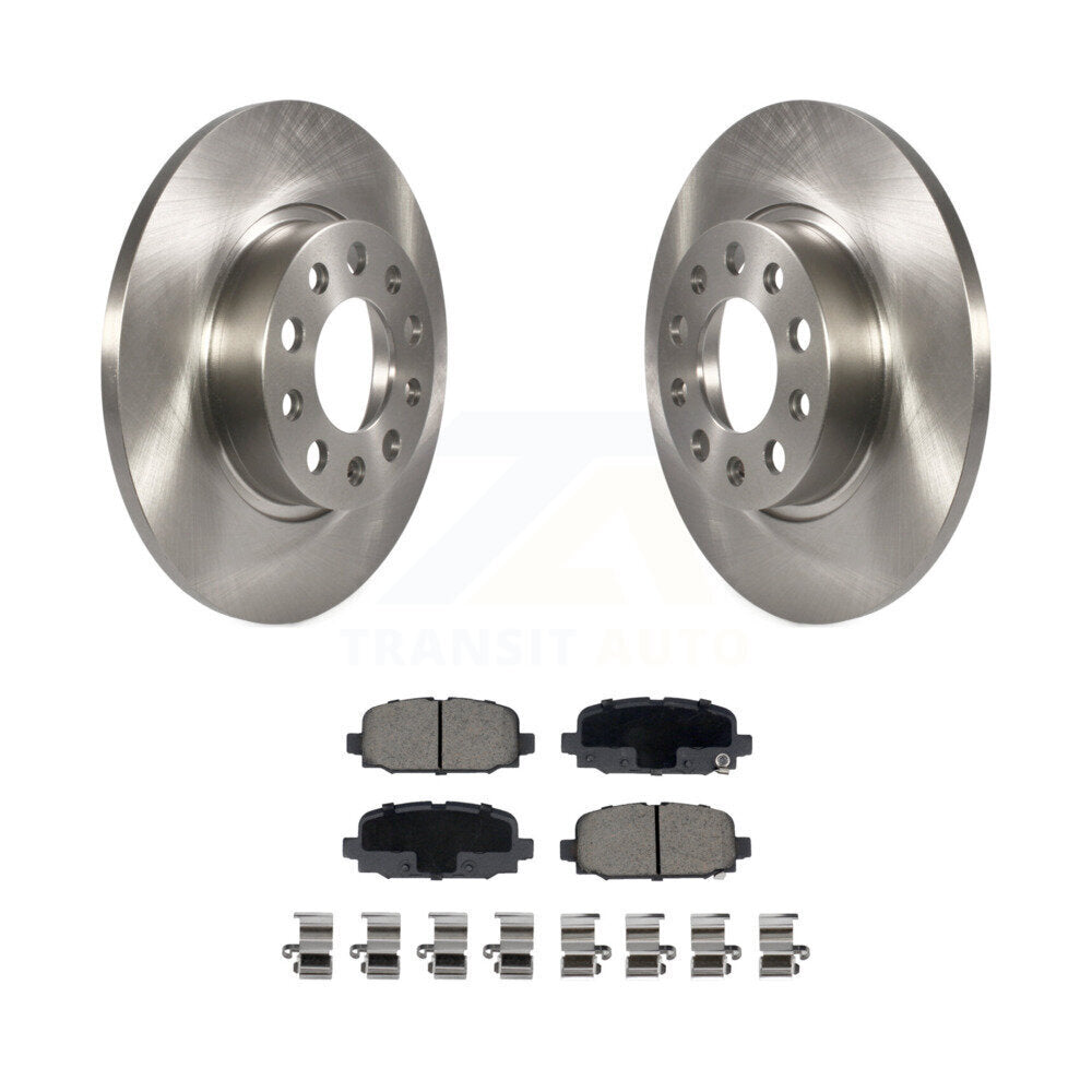 Disc Brake Rotors And Ceramic Pads Rear Kit For Jeep Compass
