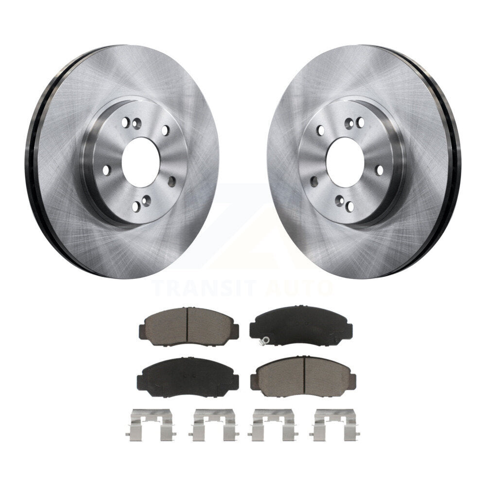Disc Brake Rotors And Ceramic Pads Front Kit For Honda Accord