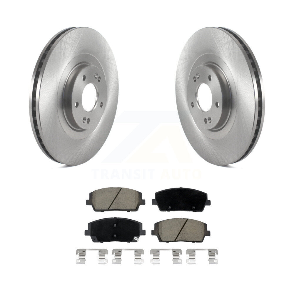 Brake Rotor & Ceramic Pad Front Kit For 2020-2024 Hyundai Palisade Kia Telluride