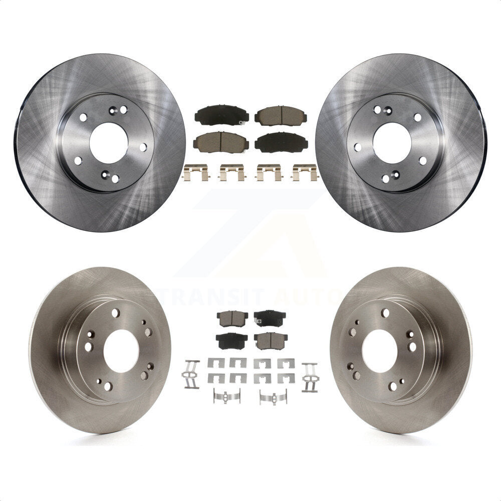 Disc Brake Rotors And Ceramic Pads Front Rear Kit For Honda Accord