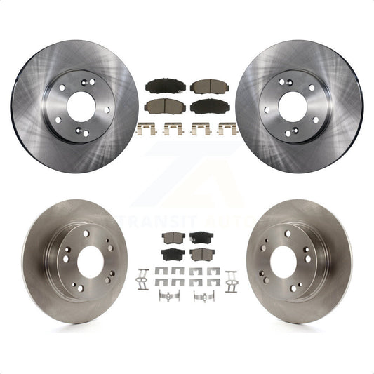 Disc Brake Rotors And Ceramic Pads Front Rear Kit For Honda Accord