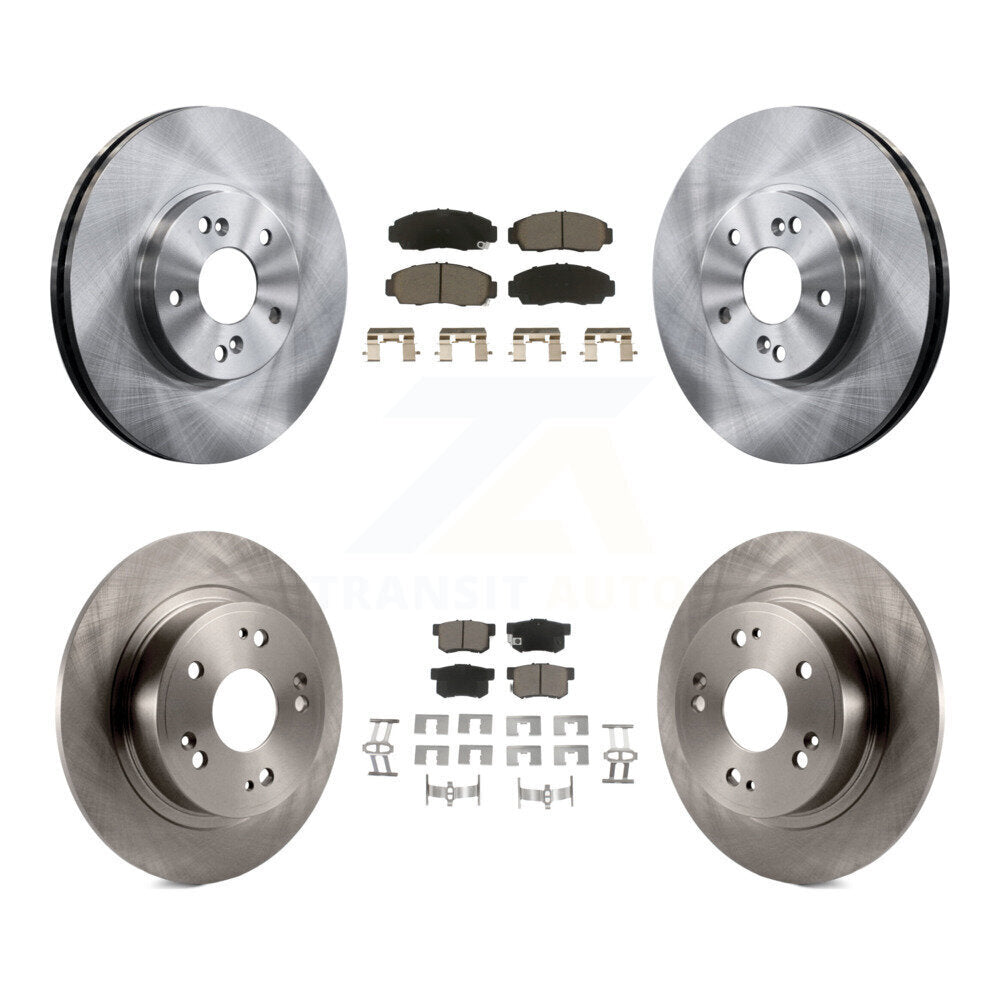 Disc Brake Rotors And Ceramic Pads Front Rear Kit For Honda Accord