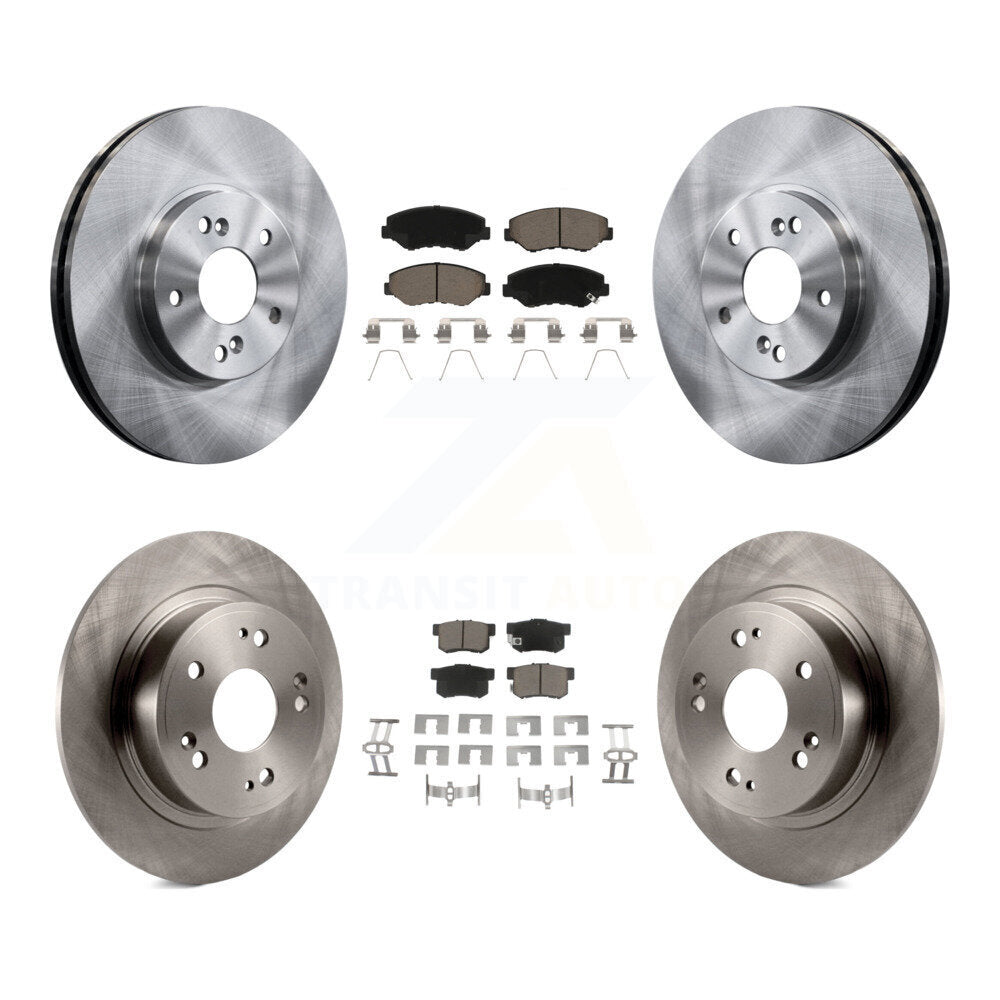 Disc Brake Rotors And Ceramic Pads Front Rear Kit For Honda Accord