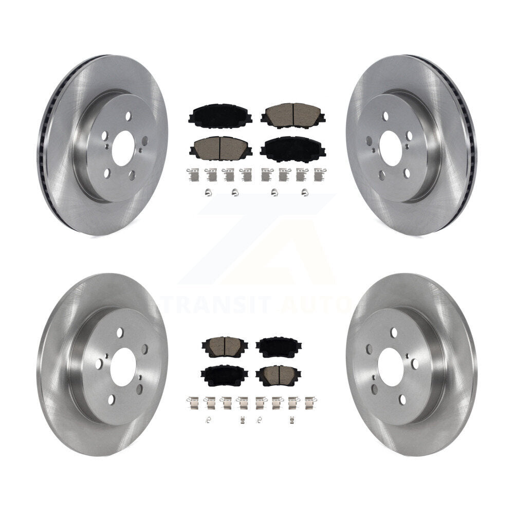 Disc Brake Rotors And Ceramic Pads Front Rear Kit For Toyota Corolla