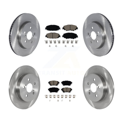 Disc Brake Rotors And Ceramic Pads Front Rear Kit For Toyota Corolla